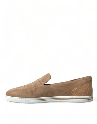 Mocasines de cuero beige elegantes