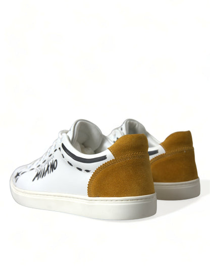 Wit lederen LOVE Milano heren sneakers schoenen