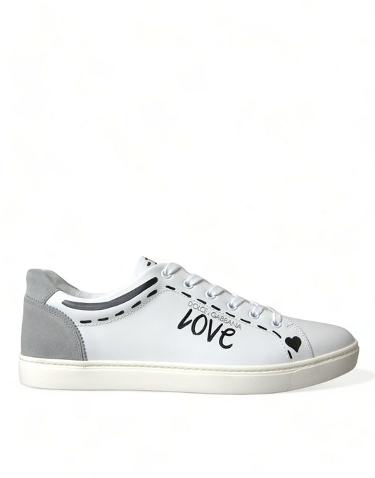 Wit grijs lederen LOVE Milano sneakers schoenen