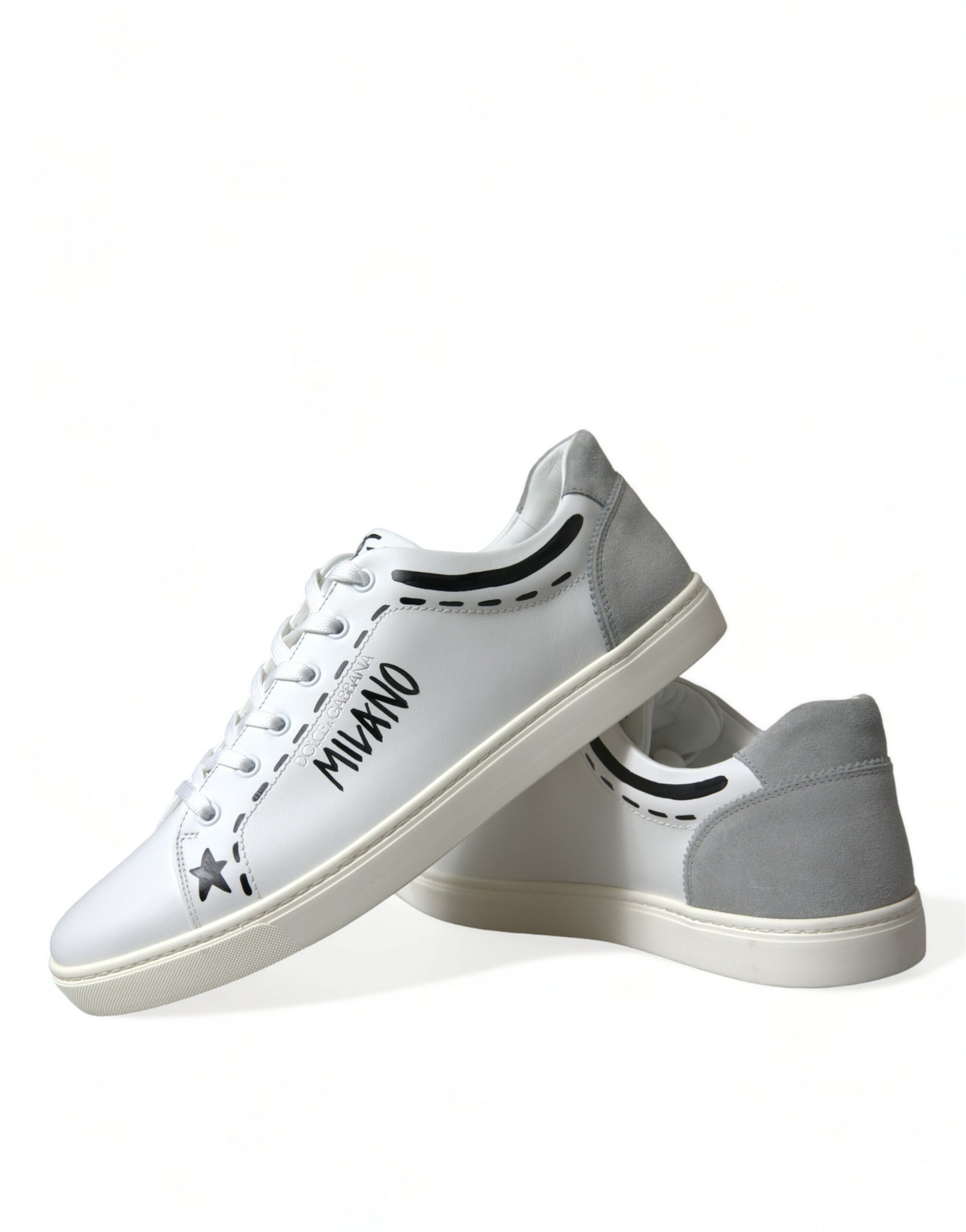 Wit grijs lederen LOVE Milano sneakers schoenen