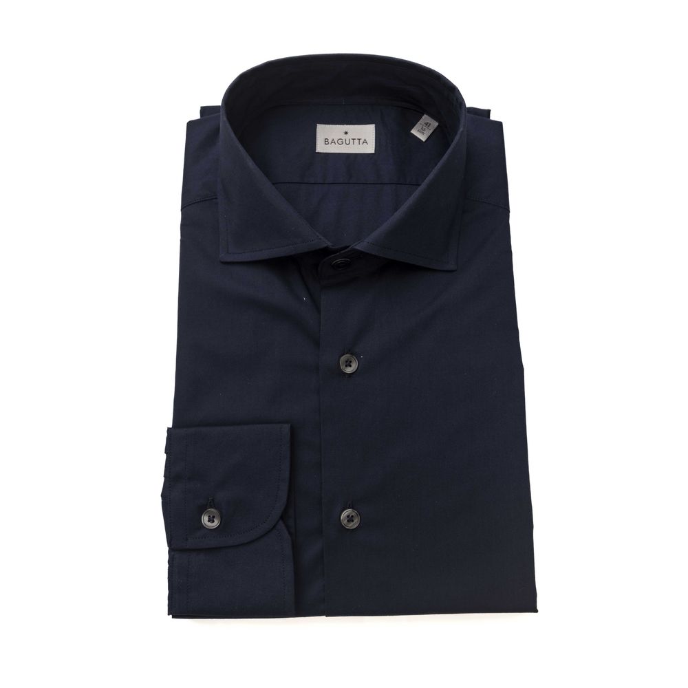 Blue Cotton Men Shirt