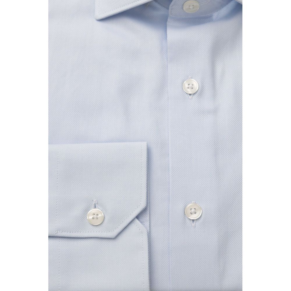 "Light Blue Cotton Men Shirt"