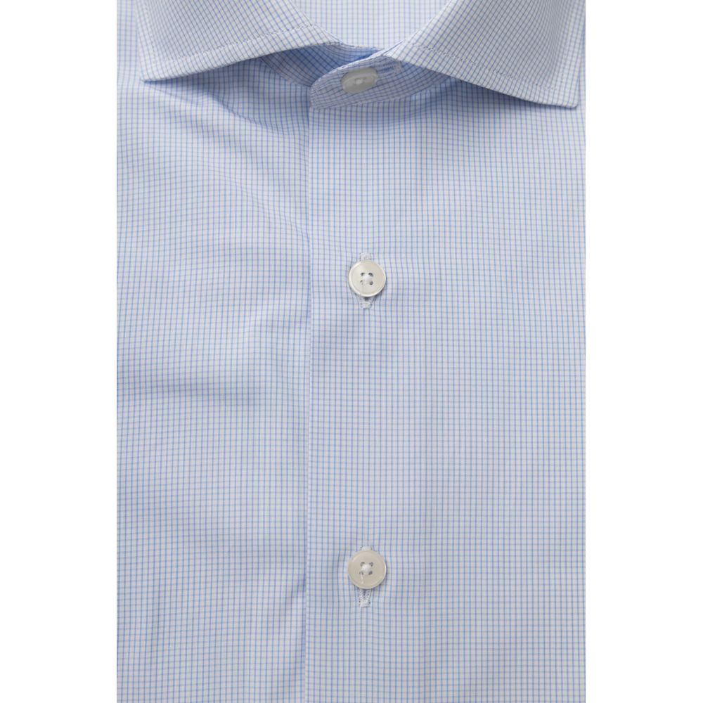 Light Blue Cotton Men Shirt