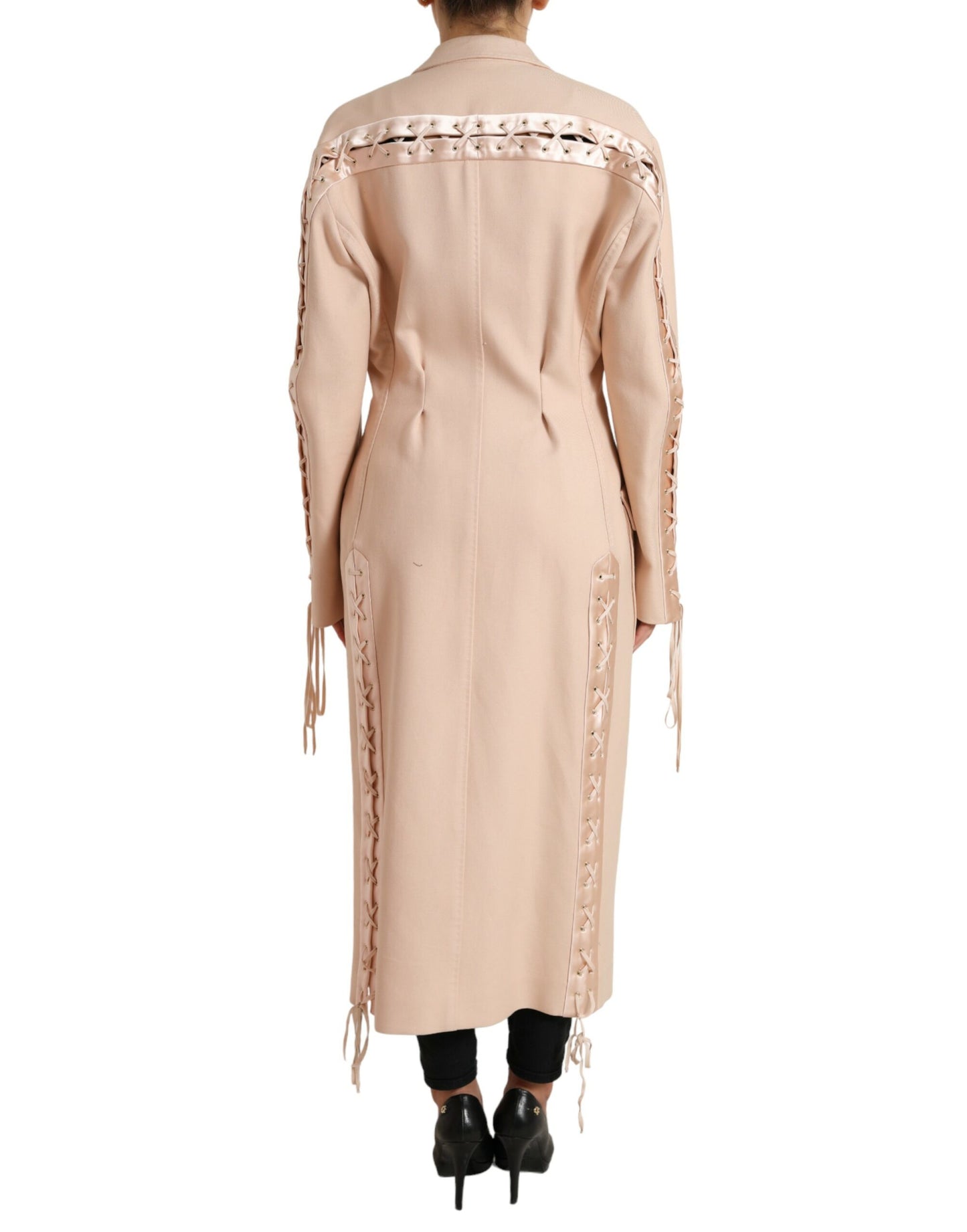 Elegante beige trenchcoat met enkele rij knopen