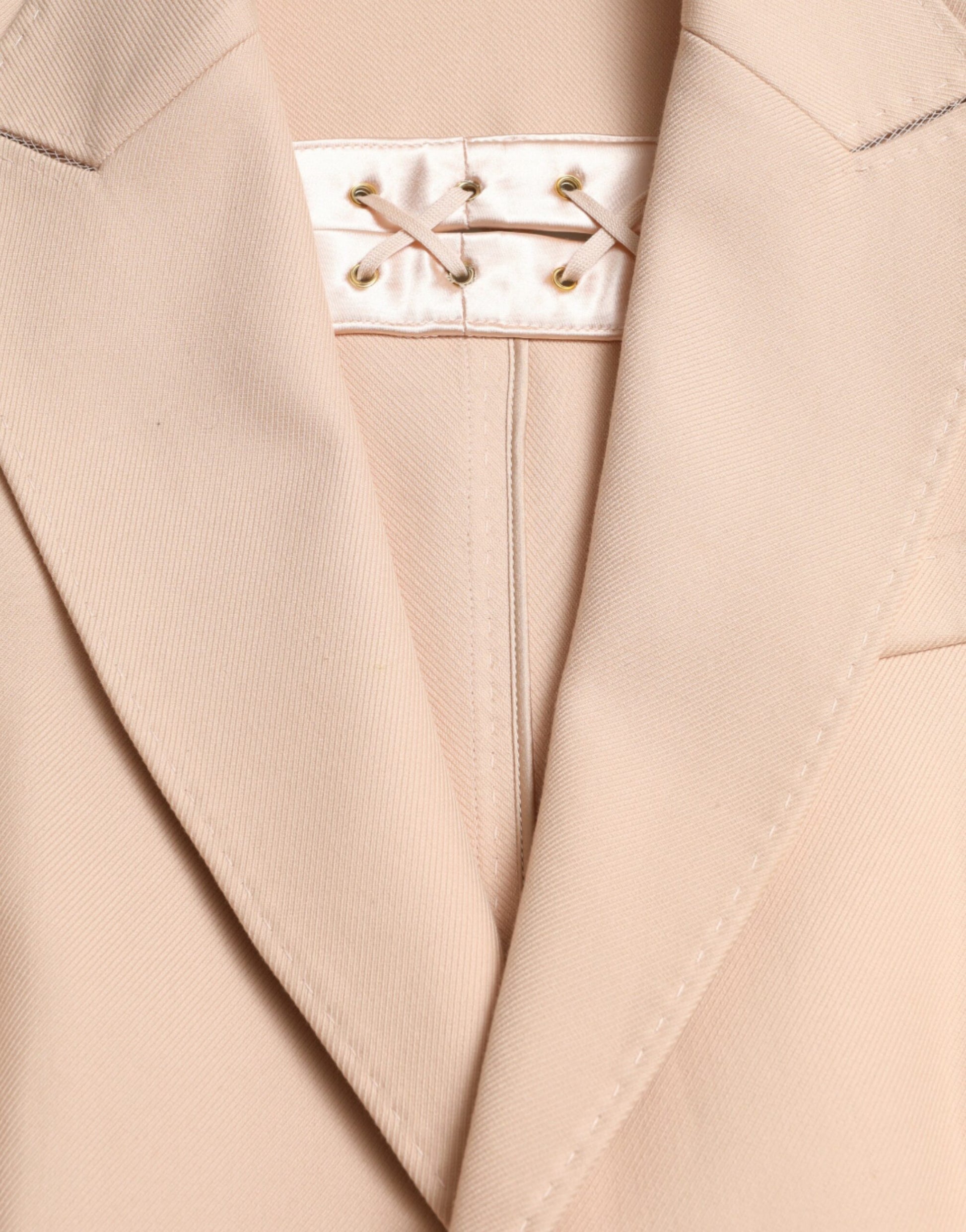 Elegant Beige Single-Breasted Trench Coat