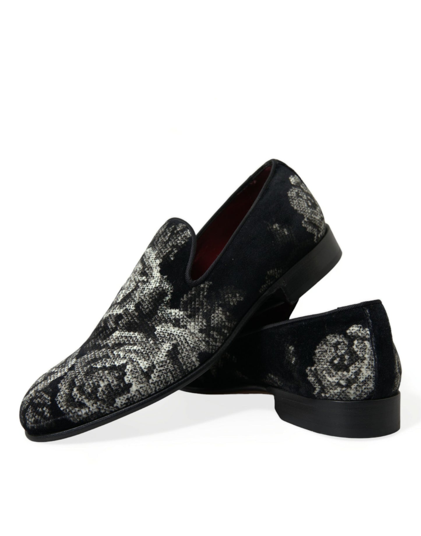 Mocasines elegantes de terciopelo floral