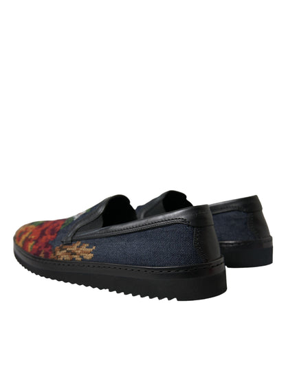 Veelkleurige bloemenpantoffels Heren Loafers Schoenen