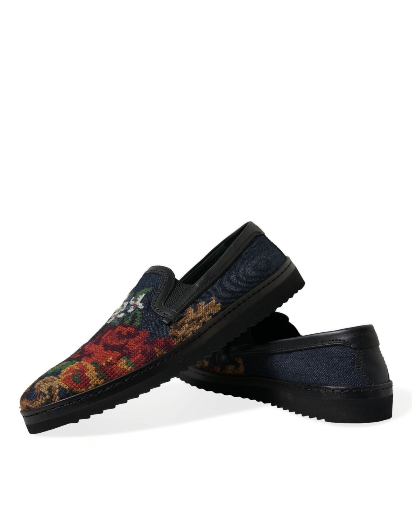 Elegant Multicolor Floral Loafers