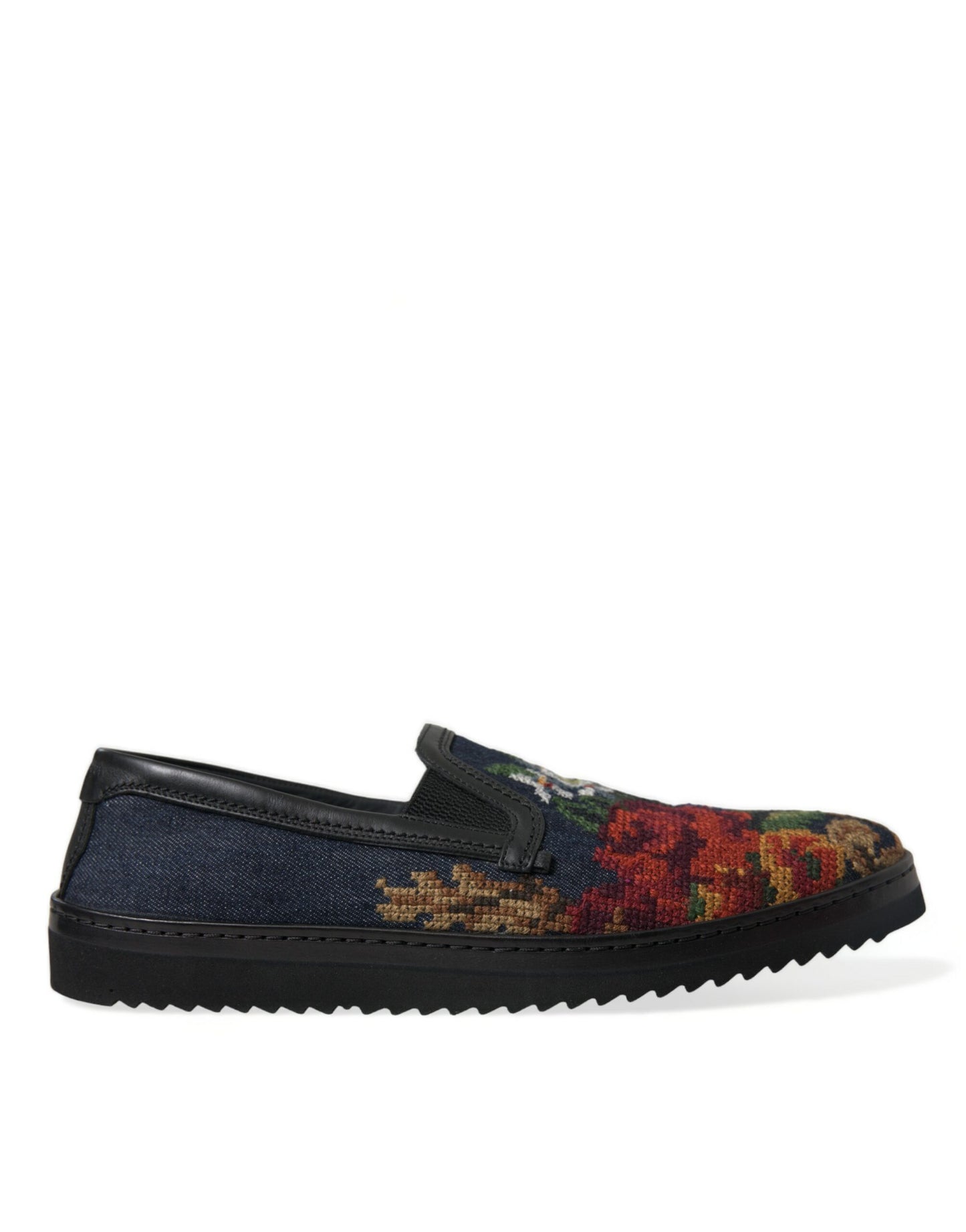 Elegantes mocasines florales multicolores