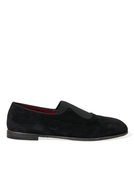 Zwarte RUNWAY velours AMALFI loafers schoenen