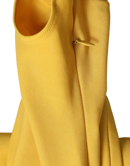 Elegant High Waist Yellow Leggings