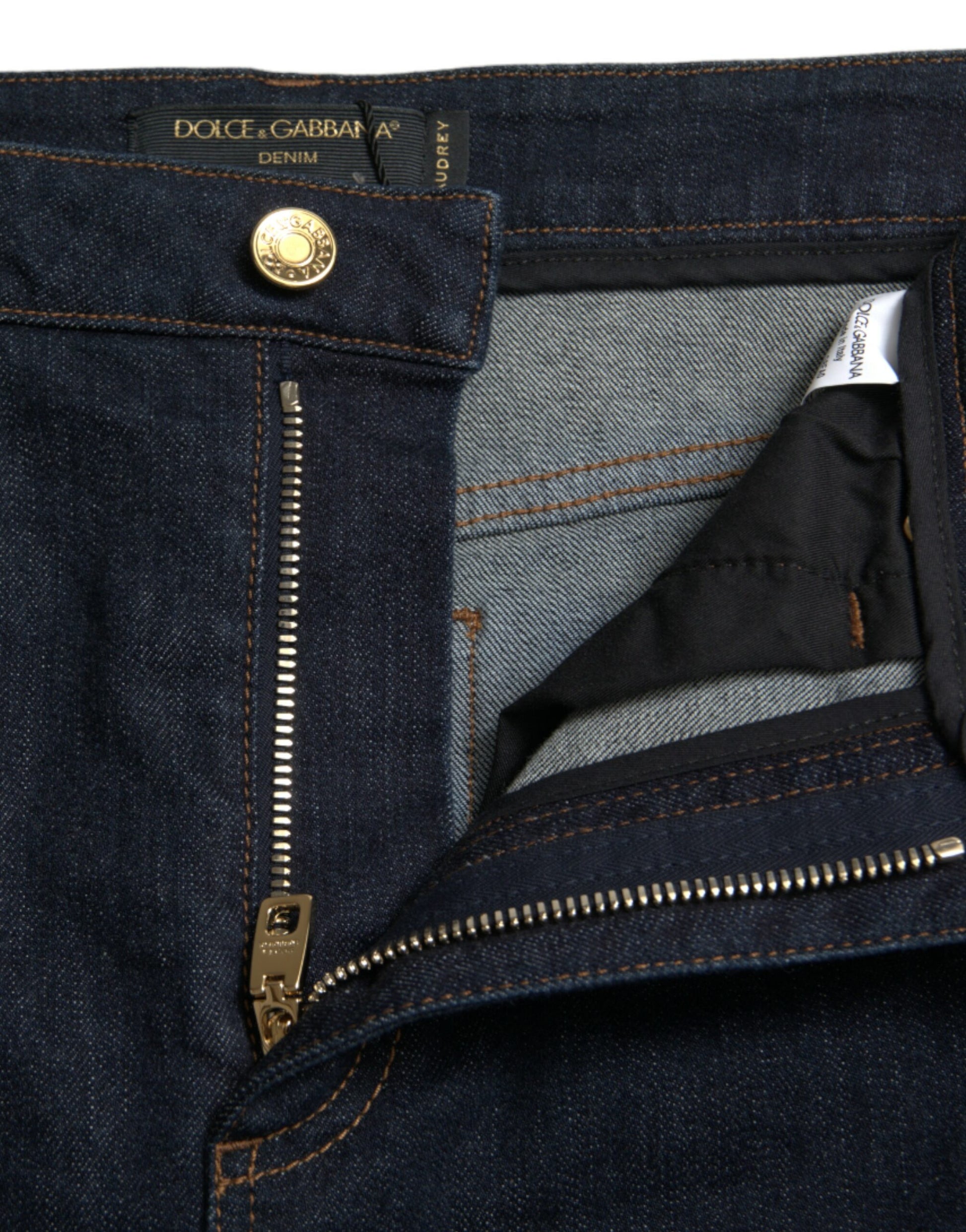 Blauwe katoenen skinny jeans met stretchdenim