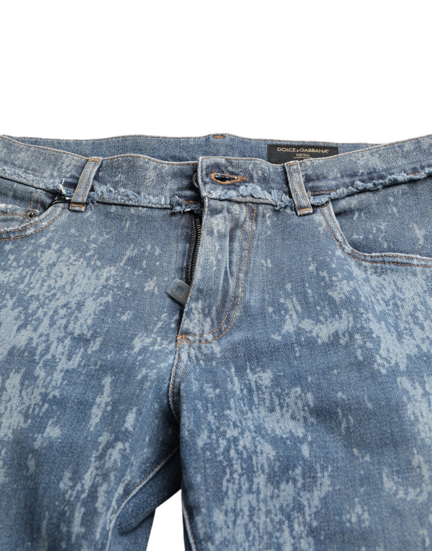 Blauw gewassen skinny katoenen stretchdenimjeans