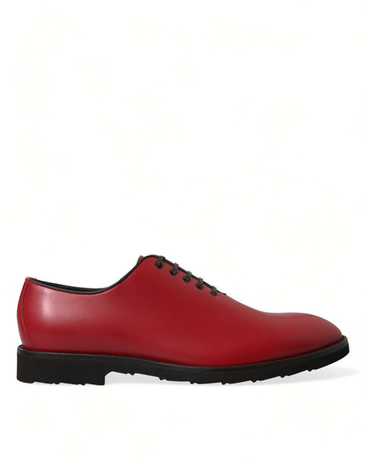 Rood lederen Oxford herenkledingschoenen met veters