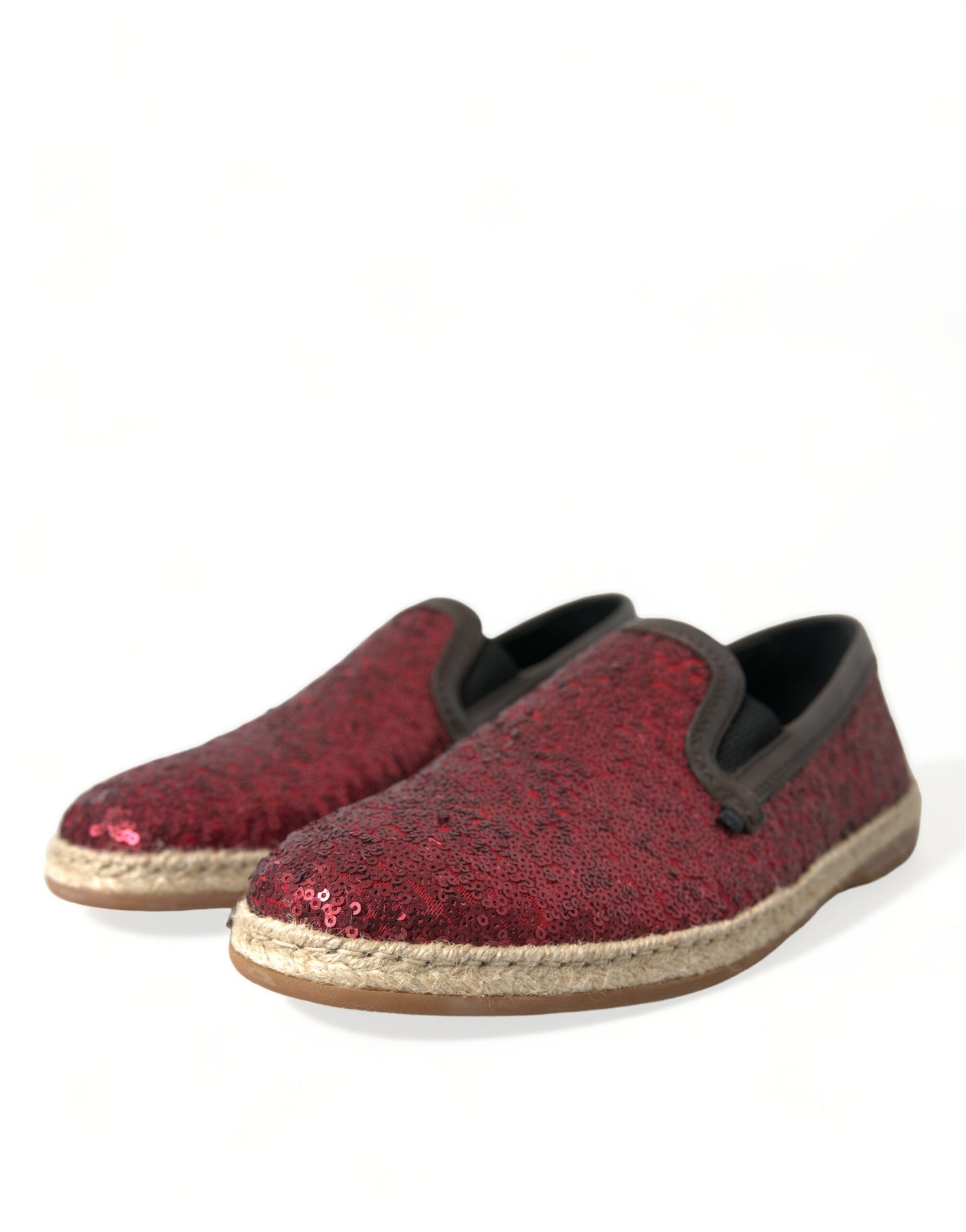 Rode loafers met lovertjes, pantoffels, herenschoenen