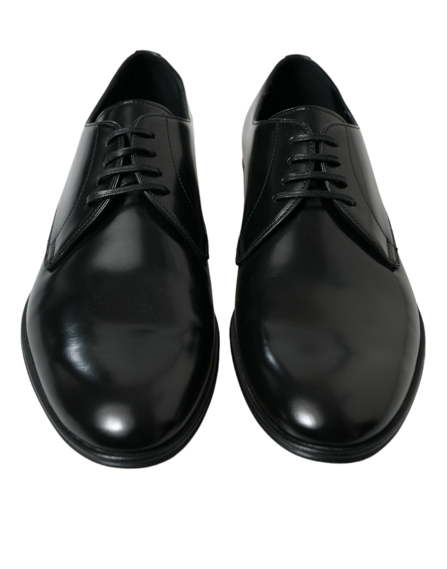 Elegant Black Leather Derby Formal Shoes