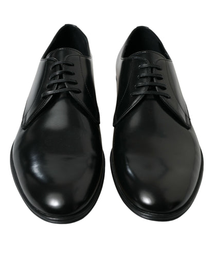 Elegantes zapatos formales Derby de cuero negro