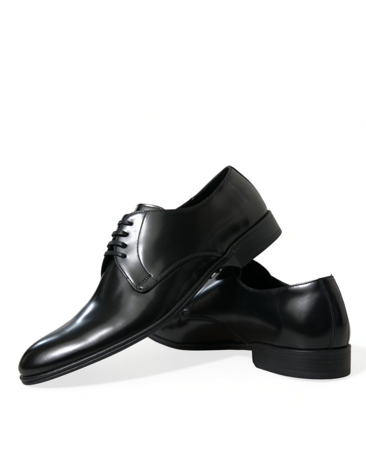 Elegant Black Leather Derby Formal Shoes