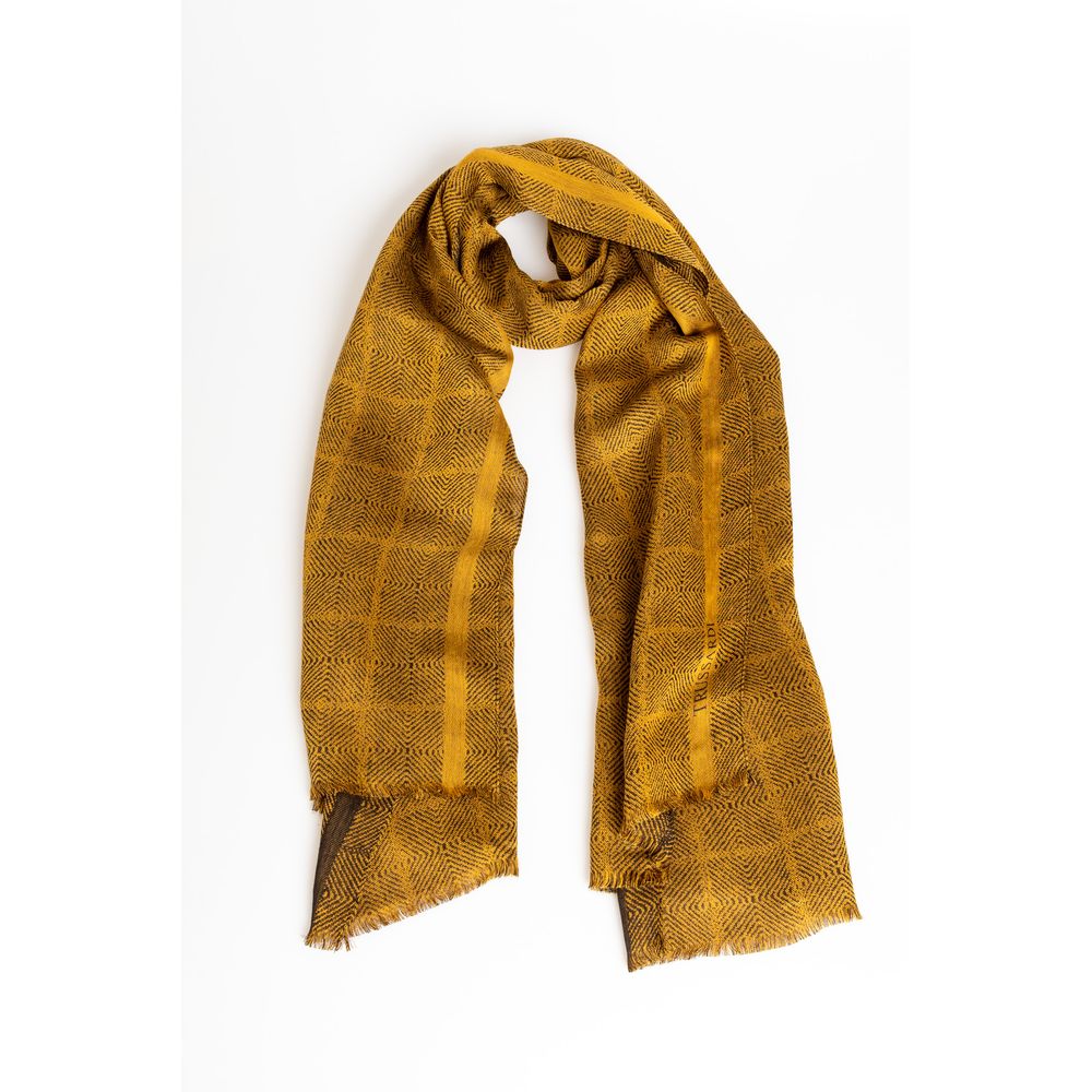 Yellow Viscose Men Scarf