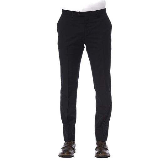 Pantalón elegante de lana negro para hombre