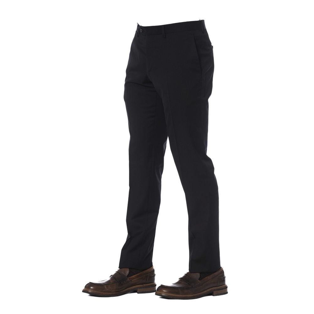 Pantalón elegante de lana negro para hombre