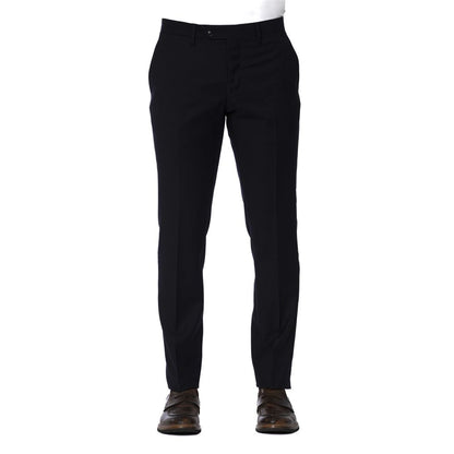 Pantalón elegante de poliéster azul para hombre