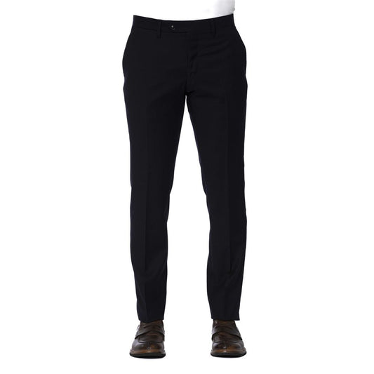 Chique blauwe polyester broek voor heren