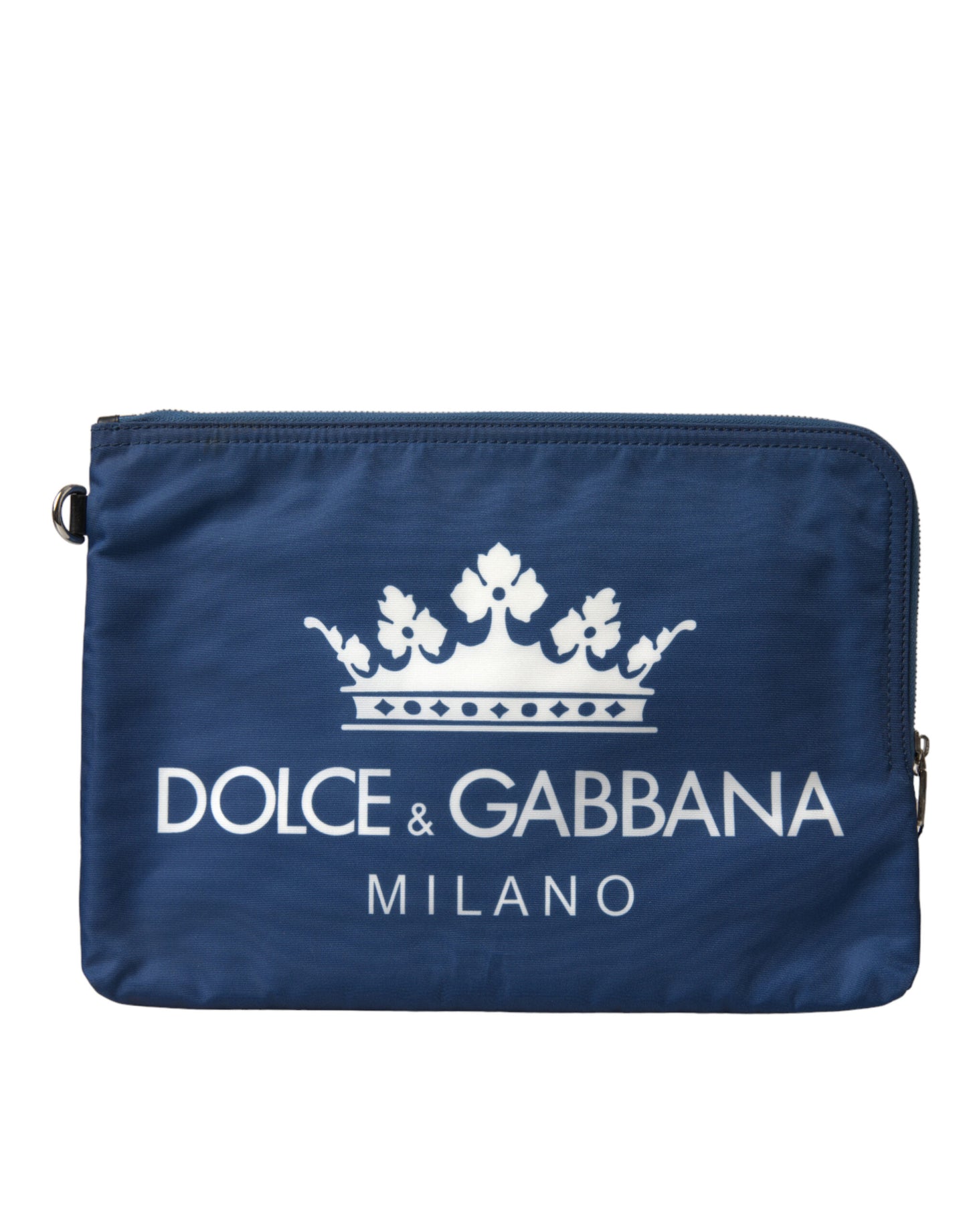 Blauwe DG Milano print nylon tasje clutch herentas