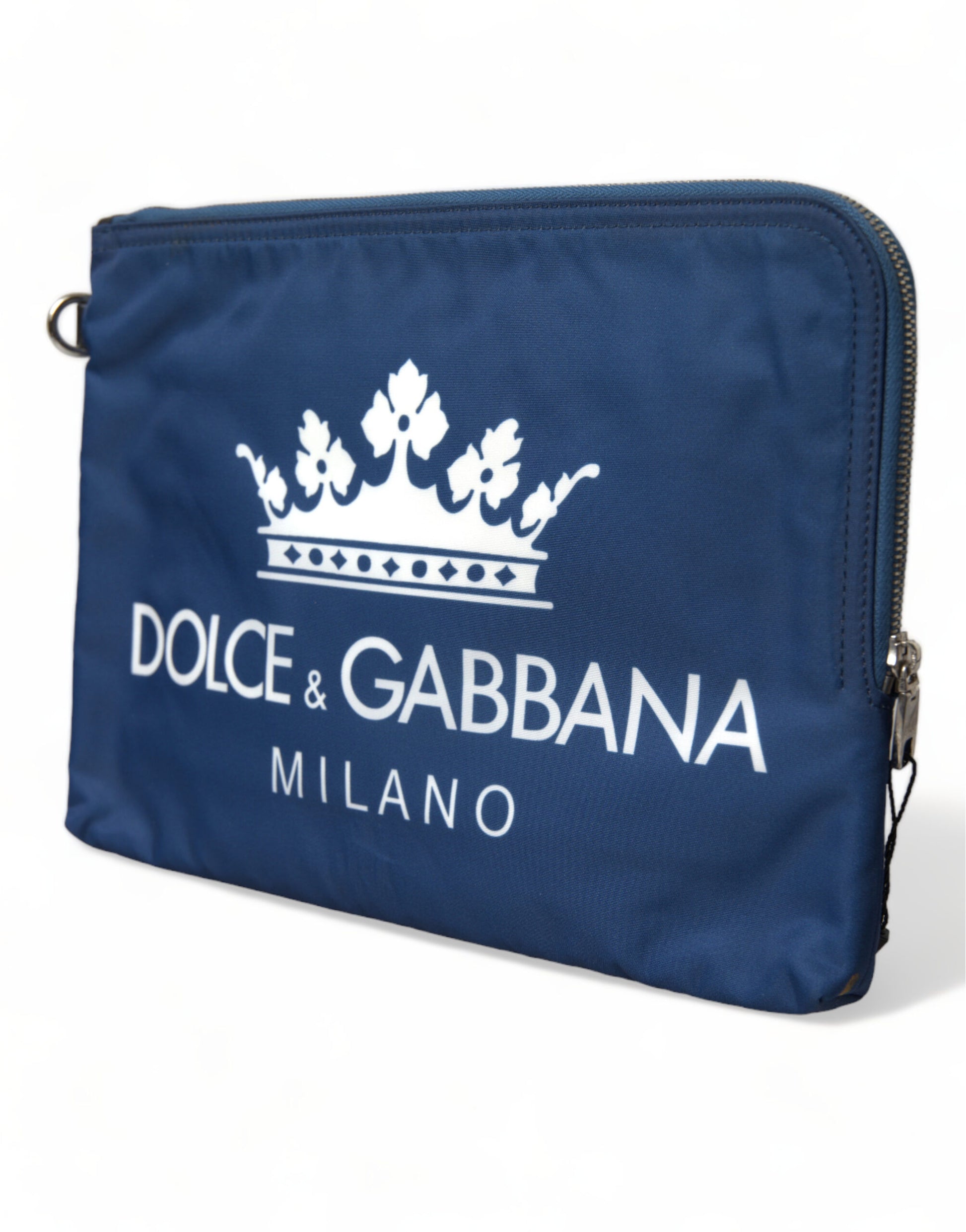 Blauwe DG Milano print nylon tasje clutch herentas