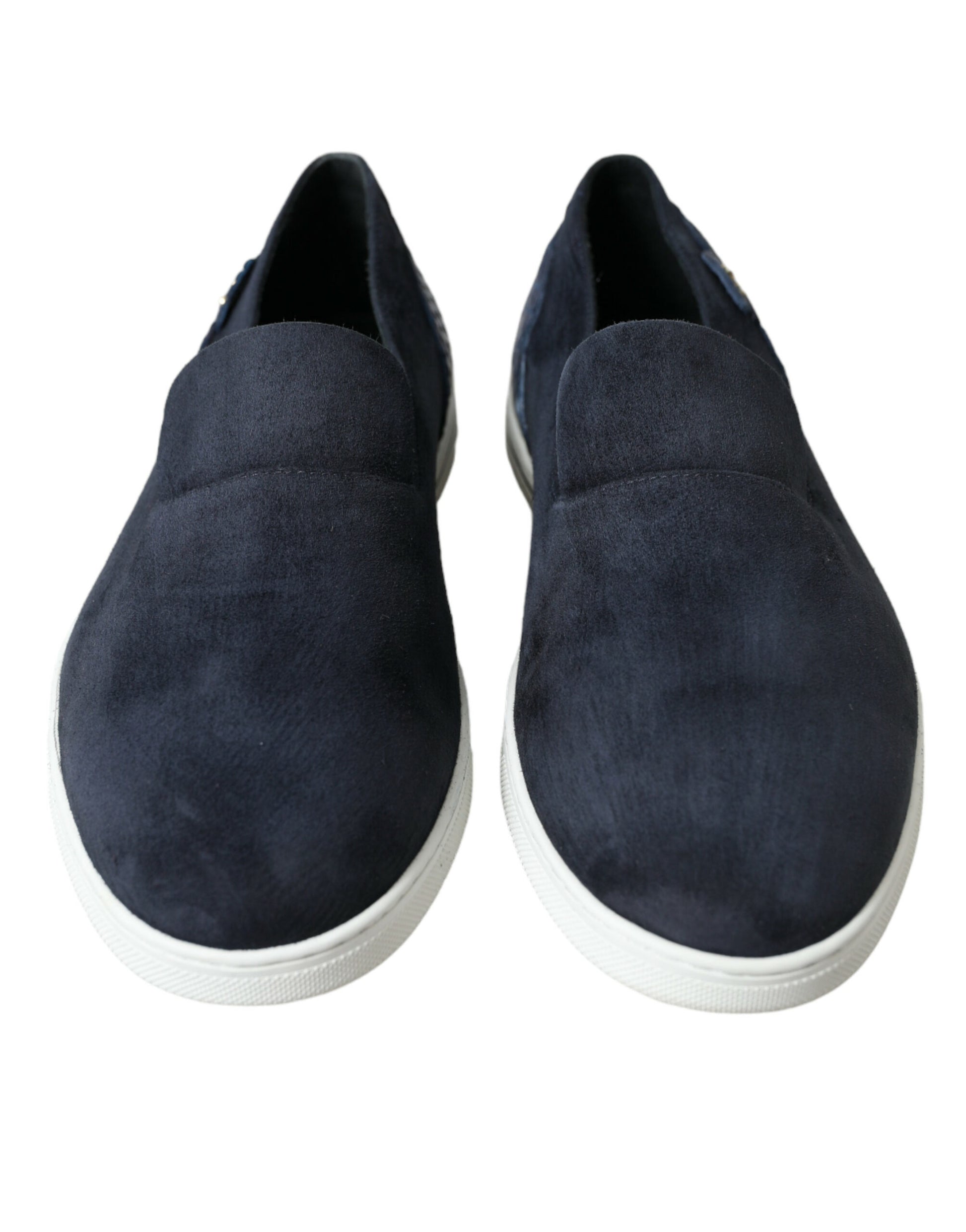 Mocasines Elegantes De Piel De Ante Azul