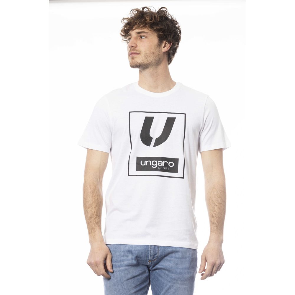 White Cotton Men T-Shirt