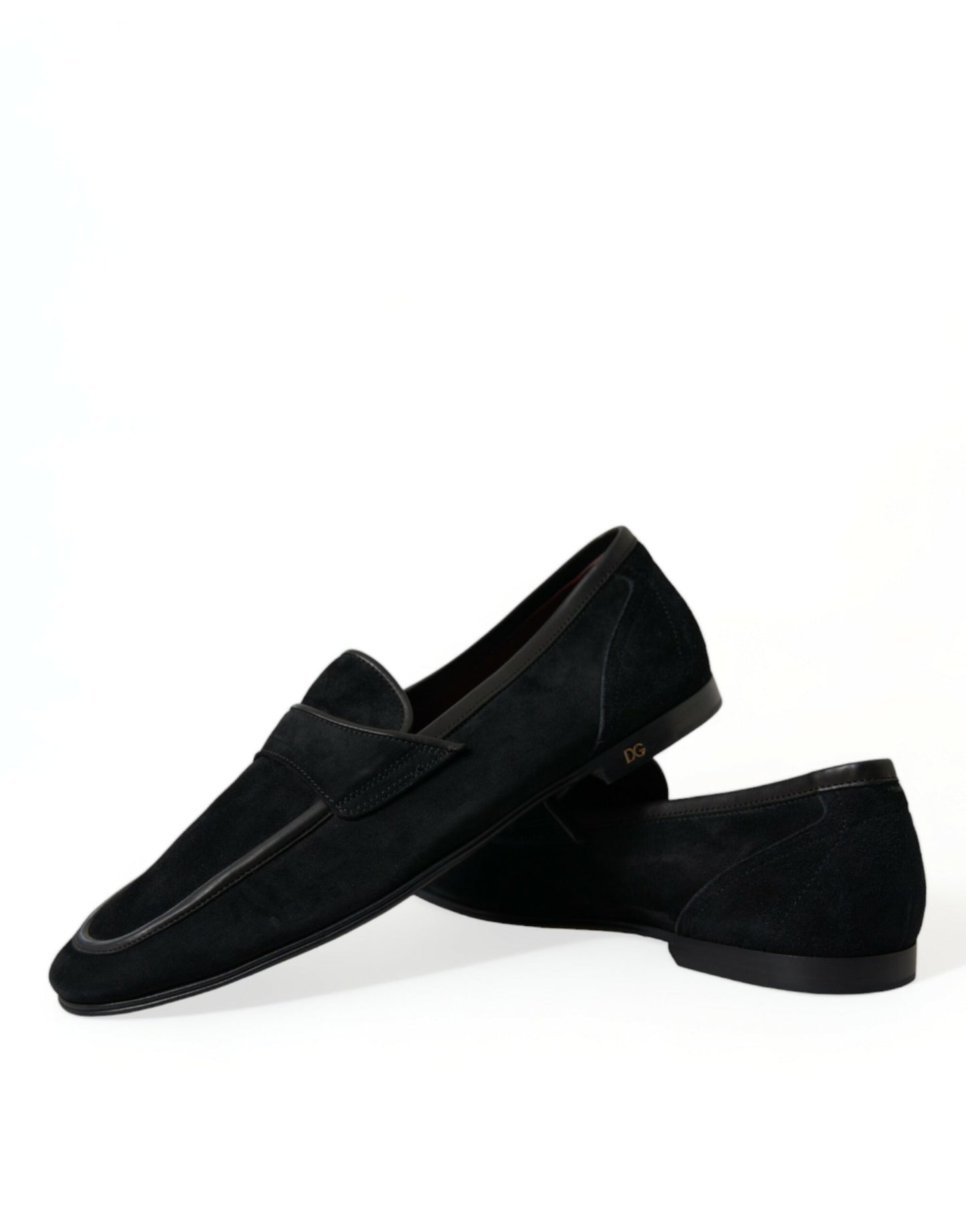 Zwart fluwelen slip-on loafers, kledingschoenen