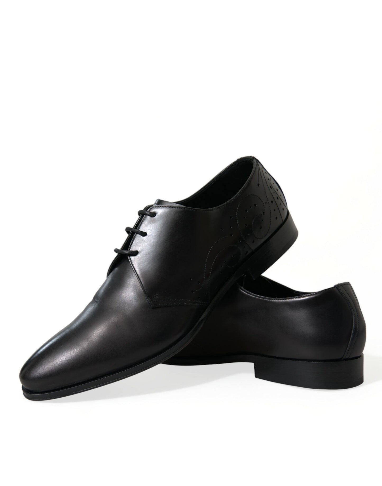 Zapatos de vestir Derby de cuero negros elegantes