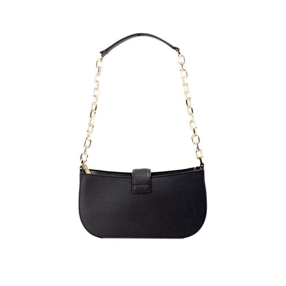 Carmen Small Black Haircalf Pouchette Shoulder Crossbody Bag