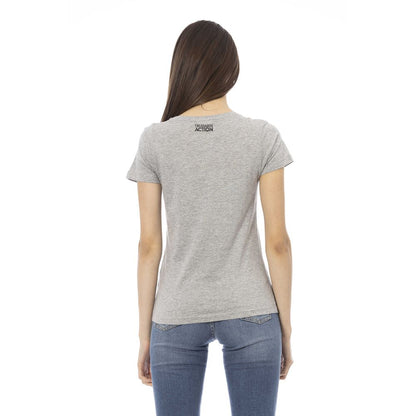 Gray Cotton Women Top