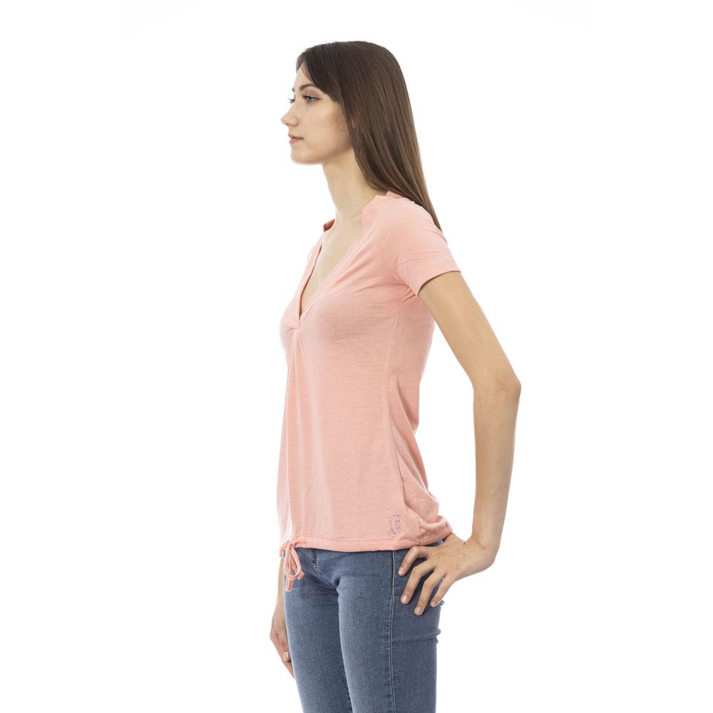 Pink Cotton Women Top