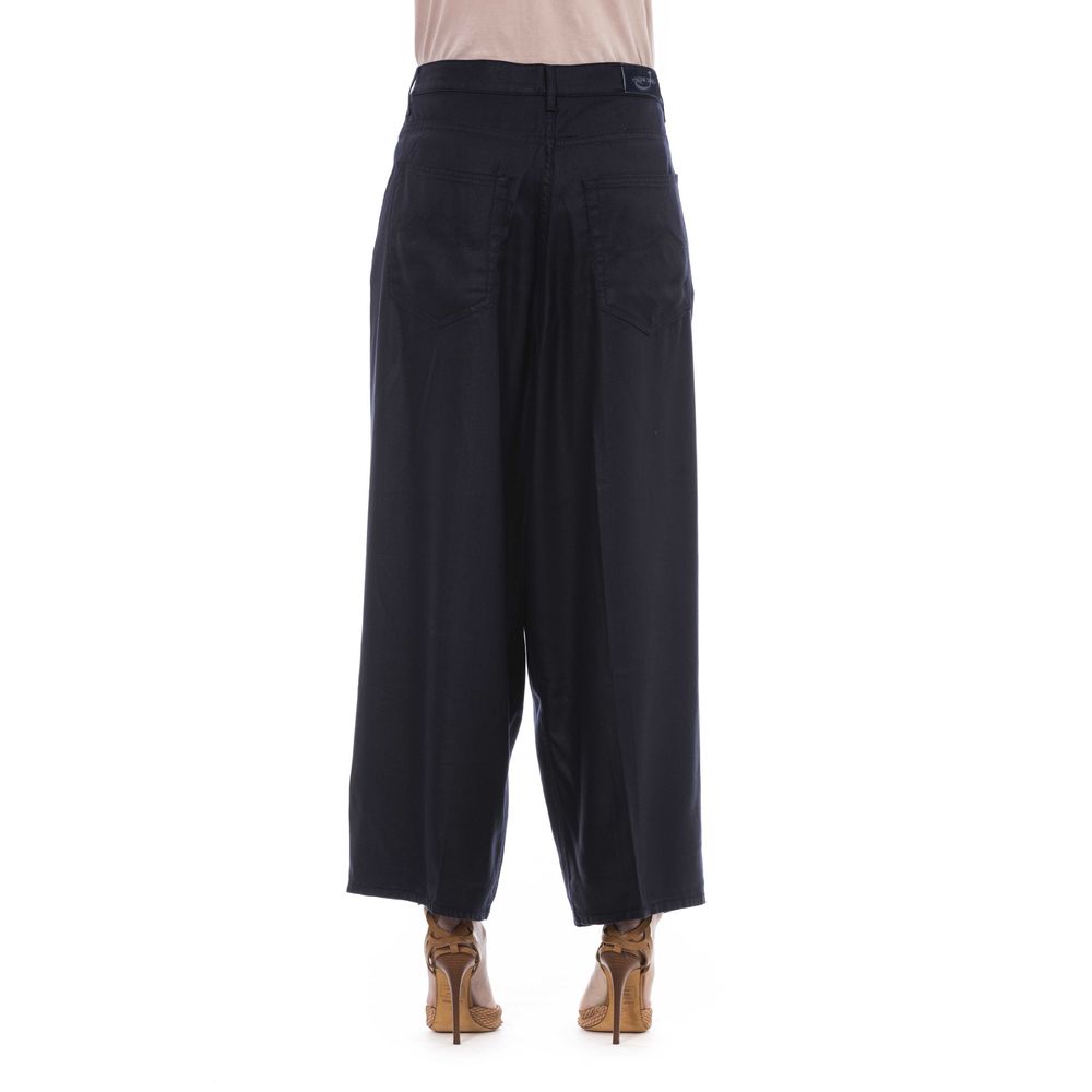 Black Cotton Women's Trouser