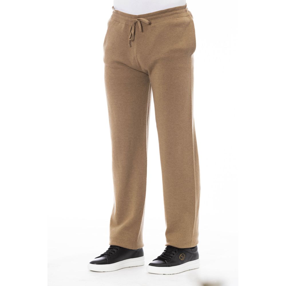 Elegante beige broek met trekkoord