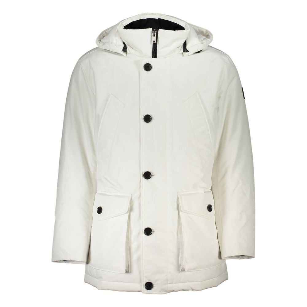 White Polyamide Men Jacket