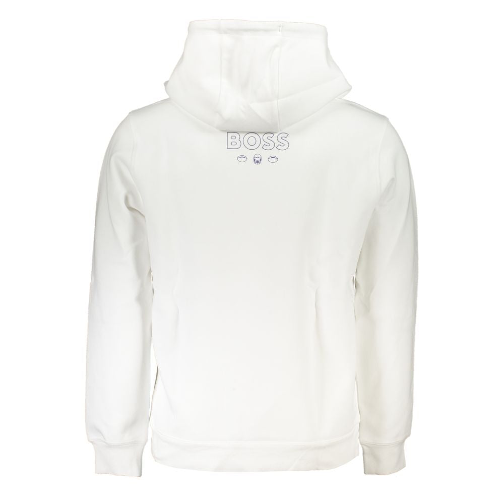 Elegante sudadera con capucha blanca para hombre