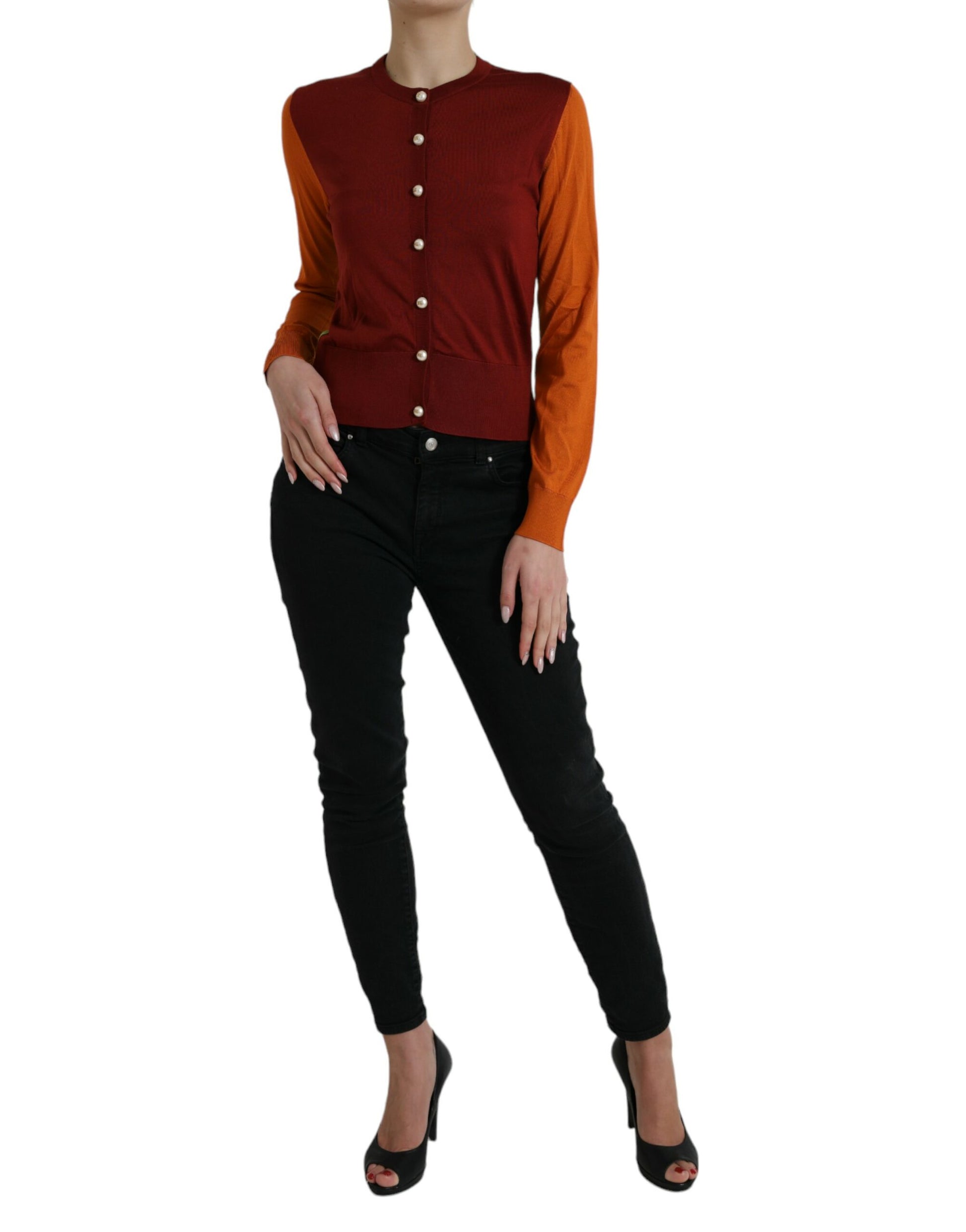 Elegant Silk Cardigan Sweater in Vibrant Tones