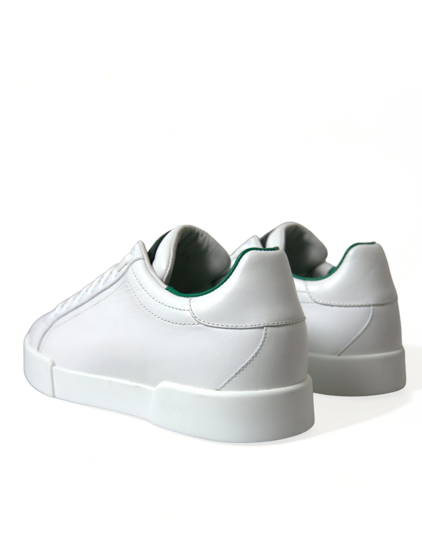 Wit groen lederen Portofino sneakers schoenen