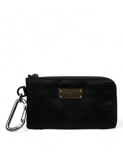 Bolso Elite de nailon y cuero negro con detalle de logotipo