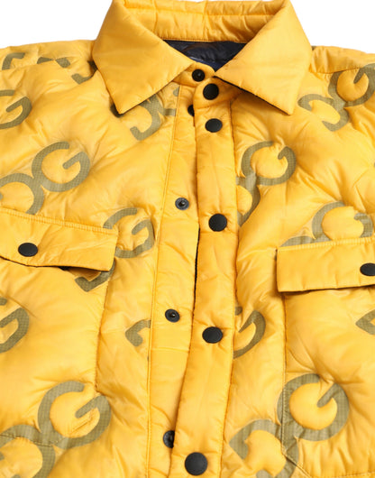 Elegant Yellow Padded Blouson Jacket