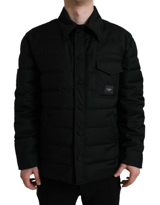 Elegante parka acolchada negra