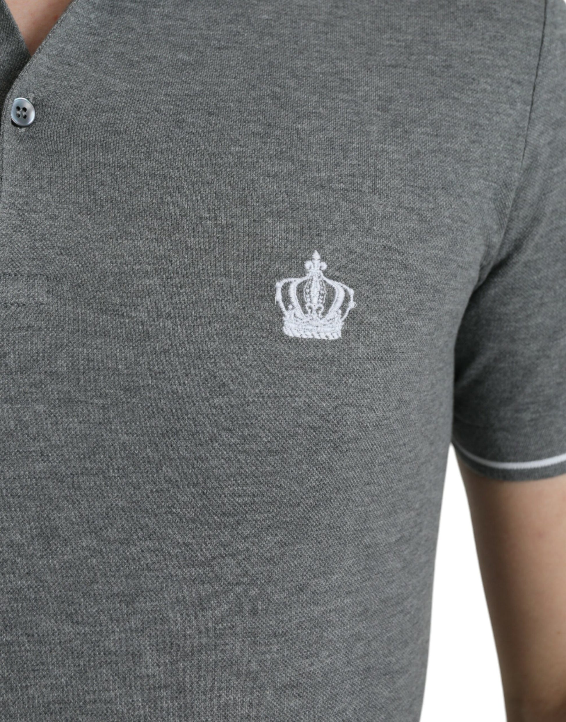 Elegante polo de algodón gris