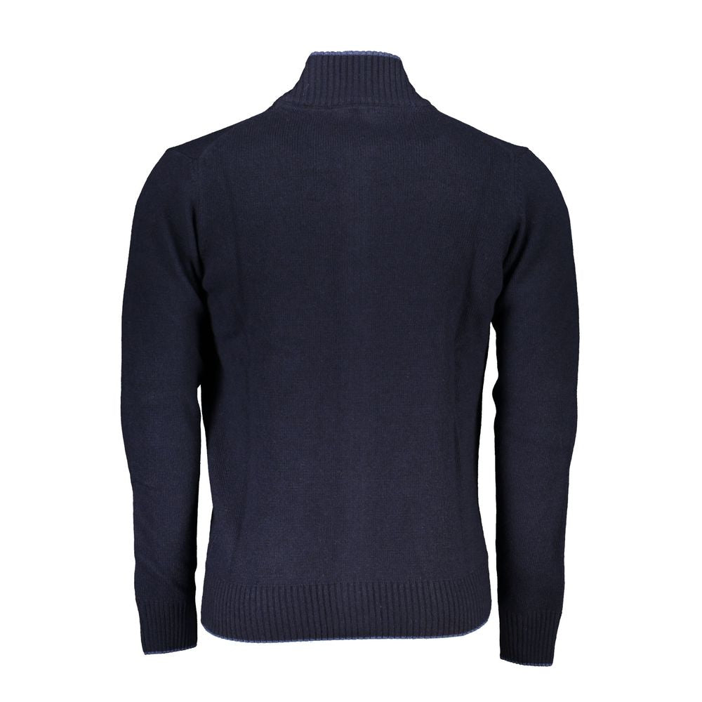 Blue Polyamide Men Cardigan