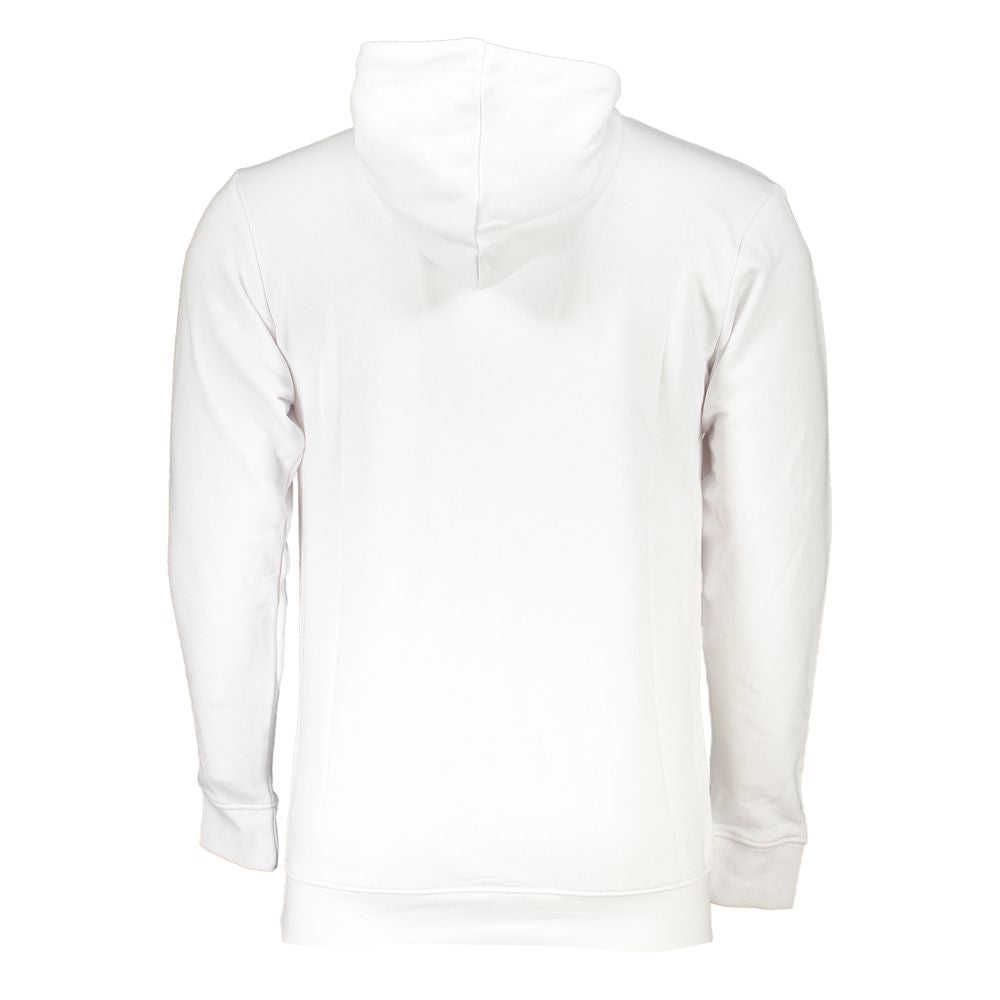 Elegante sudadera con capucha blanca con logo estampado