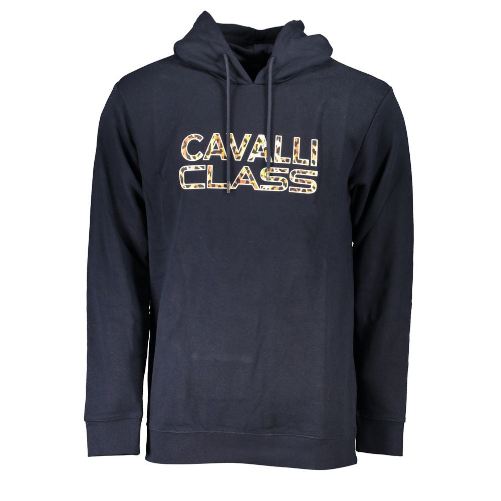 Sudadera con capucha cepillada azul elegante