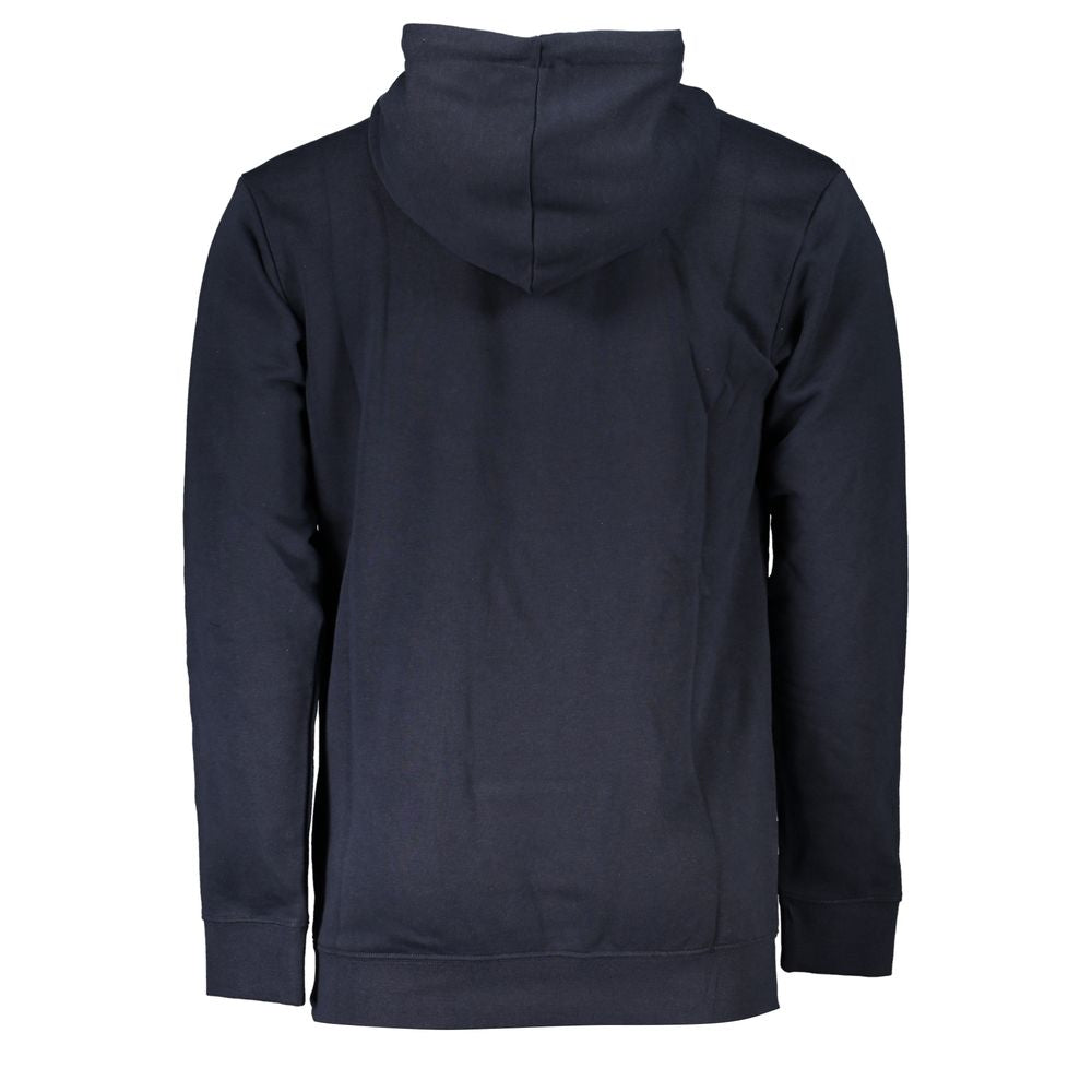 Sudadera con capucha cepillada azul elegante